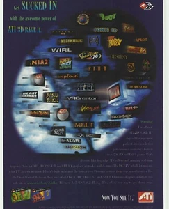 Vintage/Retro ATI 3D Rage II Print Ad Promo 1996 - Picture 1 of 2