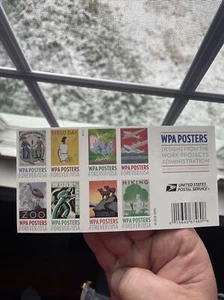 US PS WPA Posters forever booklet (20 stamps) MNH 2016 Sheet USPS Stamp - Picture 1 of 7
