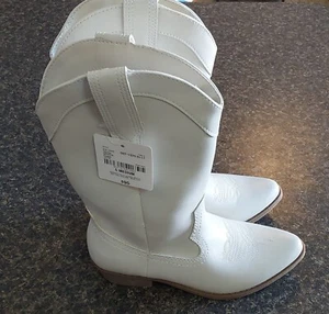 NEU Arizona Jean Co. Maybrook Cowboystiefel Damen Blockabsatz Creme Größe 5 - Bild 1 von 3