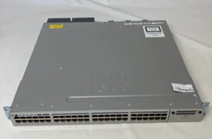 CISCO CATALYST WS-C3850-12X48U-S V02 NETWORK SWITCH 48 PORT UPoE DUAL PSU #3 - Picture 1 of 7