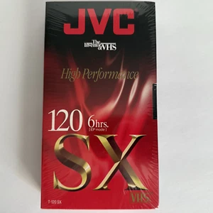 Cinta de casete de video VHS en blanco de alto rendimiento JVC SX 120 (nueva y sellada) - Imagen 1 de 2