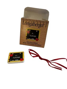 1999 LONGABERGER A + LEHRER KERAMIK KORB ZUM BINDEN #36617 NEU IM KARTON - Bild 1 von 3