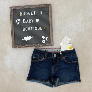 NWT MINI BODEN Denim Cutoff Jean Shorts Size 5Y 5T - Picture 1 of 3