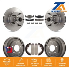 Front Rear Disc Brake Rotors Ceramic Pad Drum Kit For Ford F-150 E-150 Econoline