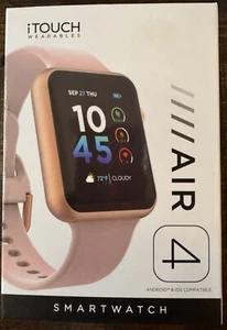 iTouch Air 4 Smartwatch Rose Gold Fitness Track Heart Rate 100+ Sports Bluetooth - Picture 1 of 2