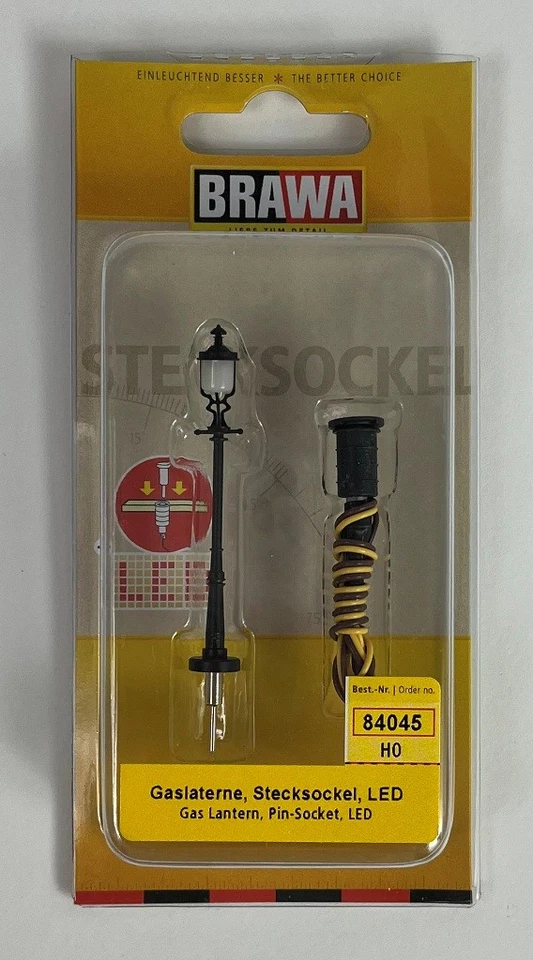 Brawa 84045 H0 Gaslaterne  -  Stecksockel mit LED - Bild 1 von 1