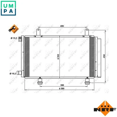 CONDENSER AIR CONDITIONING 35782 FOR MITSUBISHI SUZUKI NEO/BALENO SX4/CLASSIC - Image 1 of 4