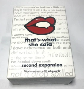That's What She Said Game - Second Expansion Adults Only TWSS Phrase Card Game - Picture 1 of 6