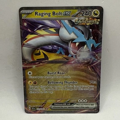 Raging Bolt EX 123/162 Sv05: Temporal Forces LP Pokémon Trading Card - Image 1 of 2