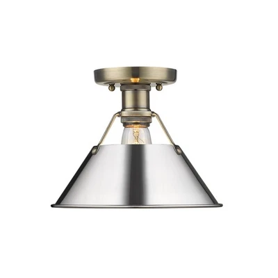 Golden Lighting 3306-FM AB-CH Orwell montagem embutida, transição, latão envelhecido com... - Imagem 1 de 4