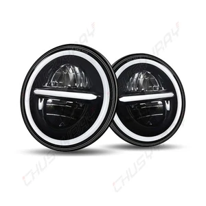 For 1975-1980 Chevy K10 K20 K5 Blazer 7 inch Round LED Headlights Hi-Lo Beam 2X - Picture 1 of 12