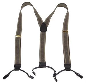 Hold-Up Suspender Company Jacquard Series Taupe suspenders for Men in the Dou... - Picture 1 of 8