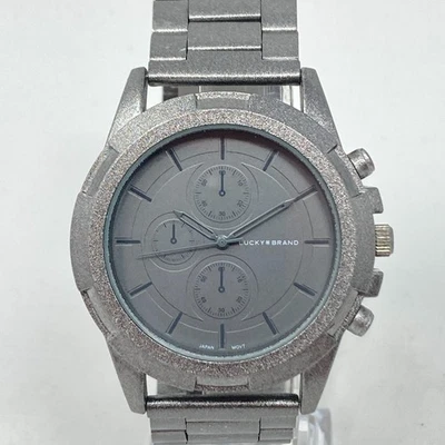 Reloj Lucky Brand Hombre 46mm Gris Mate Imitación Subesferas Batería Nueva 9" Foto 1 de 4