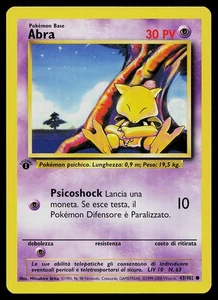 Pokemon Card - Abra 1st Edition Italian Base Set 43/102 Common - Picture 1 of 2
