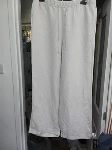 H&M trousers, Linen, Side Pockets, Stretchy Waist, Size L - Picture 1 of 7