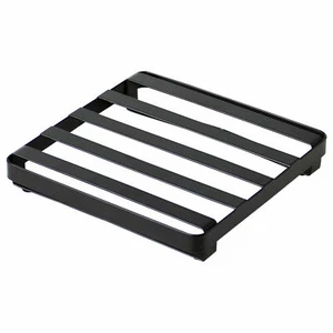 Trivet Black Flat Iron Metal Heat Resistant Pot Worktop Saver Kitchen Pan Stand - Picture 1 of 3