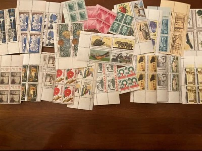 Lot of 25 Plate blocks Post office fresh MNH all different 1930-1975. - Image 1 of 3