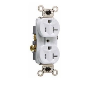 8 Of P&S WR20-TRW Weather-Resistant Duplex Receptacle  TR 20A/125V White - Picture 1 of 3