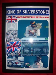 Lewis Hamilton 2015 British Grand Prix winner Silverstone - framed print - Picture 1 of 2