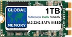 1TB M.2 2242 NGFF SATA3 SSD FÜR LAPTOPS/DESKTOP-PCs/SERVER/WORKSTATIONS