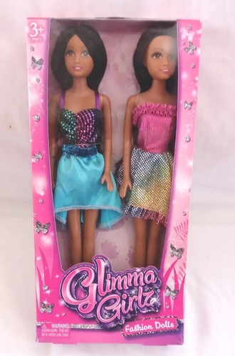 VETEMENTS 2 nuove bambole alla moda Glimma Girlz afroamericane abiti scintillanti tacchi alti