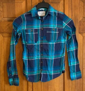 Junior's Aeropostale Signature Long Sleeve Button Front Cotton Blouse Tag Size S - Picture 1 of 3