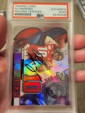 2004 Press Pass Eli Manning Big Numbers Checklist #BN33 RC Auto PSA Authentic