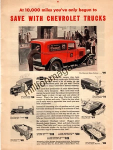 1933 Chevrolet Red Sedan Delivery - very Rare image original ad - Picture 1 of 1