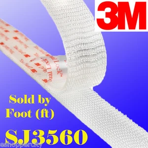 3M Dual Lock SJ3560 Type 250 Sold by Foot  VHB Clear Reclosable Fastener Outdoor - Picture 1 of 2