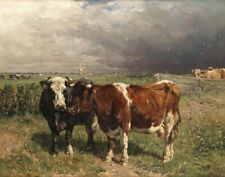 Johannes Hubertus Leonardus de Haas Cows In A Pasture Canvas Print 16 x 20