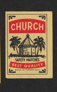ancienne étiquette allumettes  Yougoslavie  BN3551 Afrique Church  - Imagen 1 de 1