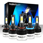 NIGHTEYE 2x H1 H3 H4 H7 H11 9005 9006 LED Headlight Bulbs Kit 6500k Super White