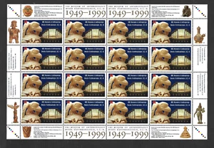 CANADA SC# 1778, UBC MUSEUM OF ANTHROPOLOGY FULL INSCRIP. SHEET, 46c x 16. MNH - Picture 1 of 1
