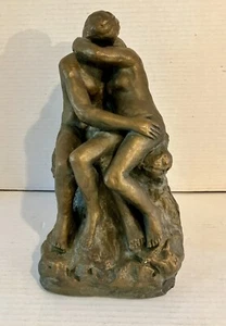 Vintage 1960’s Marwal Chalk-ware Statue The Kiss 12” Tall - Picture 1 of 16