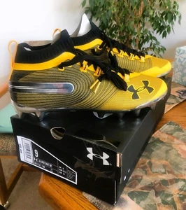 Botines de fútbol Under Armour Spotlight MC 3021731-700 amarillos para hombre TALLA 9 - Imagen 1 de 9