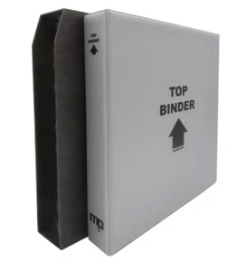 RACCOGLITORE per CARD TOP BINDER Copertina grigia + Custodia nera - Picture 1 of 1