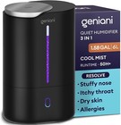 Top Fill Humidifier with Essential Oil Diffuser 6L  for Home Baby Bedroom Black