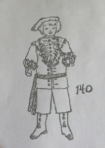 1:12 scale VINTAGE Doll Clothes pattern LITTLE LORD FAUNTLEROY #140 - Picture 1 of 1