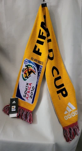 SOUTH AFRICA 2010 FIFA WORLD CUP SOCCER ADIDAS YELLOW KNIT SCARF BANNER Cover