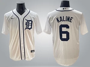 Men's Detroit Tigers #6 Al Kaline Cool Base White  Jersey All Stitched - Picture 1 of 2