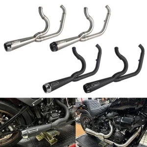 2-Into-1 Exhaust Muffler System For Softail 18-25 FXLR FXBB FXFB Slim FLDE FXST - Picture 1 of 15