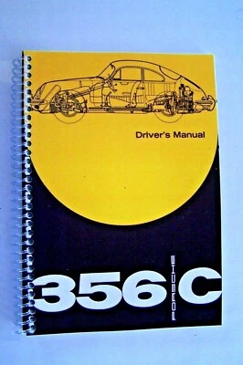 Porsche 356C 1964 1965 cupé convertible manual del propietario nueva reimpresión de fábrica Foto 1 de 4