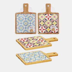 ALPINA® - BANDEJA SNACK/APERITIFT - MADERA CON INSERTO DE CERÁMICA - 17384 - NUEVO - Imagen 1 de 1