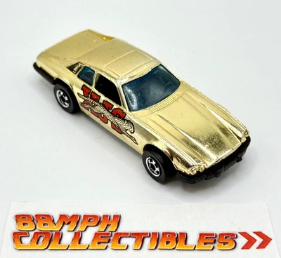 Mattel Hot Wheels Super Chromes 1977 Jaguar XJS 1977 dorado cromo negro pared HK Foto 1 de 4