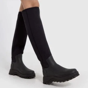 Hunter City Explorer hohe Regenstiefel mit Sohle zum Überziehen schwarz Größe 5 - Bild 1 von 21