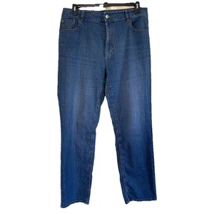 Coldwater Creek Size 16 (36x30.5) High Rise Straight Leg Blue Jeans V#D1054 - Picture 1 of 17