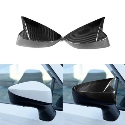 Cubierta de espejo retrovisor bocina OX de fibra de carbono real 2 piezas para Toyota GT86 SUBARU BRZ Foto 1 de 4