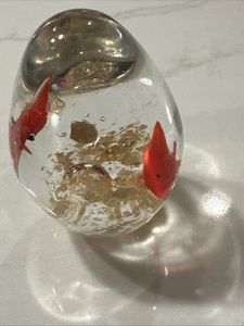 Dynasty Gallery Heirloom Collectibles Glass Goldfish Aquarium Paperweight 2.75” - Picture 1 of 5