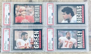 1985 Topps John Riggins Joe Theismann Washington Redskins PSA Lot of all 4 Cards - Bild 1 von 3