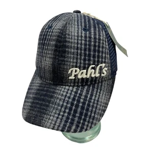 Legacy Hats Pahl's Baseball Hat Plaid Flannel Blue New Mesh Cap Snap Back - Picture 1 of 12